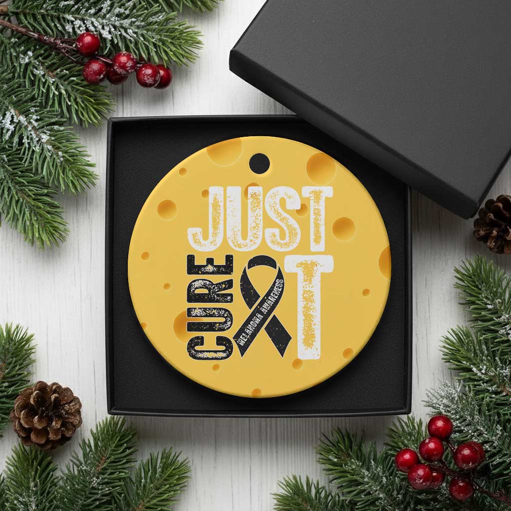 Skin Cancer Warrior Awareness Fighter Ceramic Ornament Just Cure It