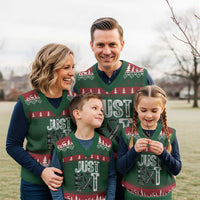 Skin Cancer Warrior Awareness Fighter V-Neck Knit Sweater Vest Just Cure It