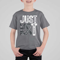 Skin Cancer Warrior Awareness Fighter T Shirt For Kid Just Cure It
