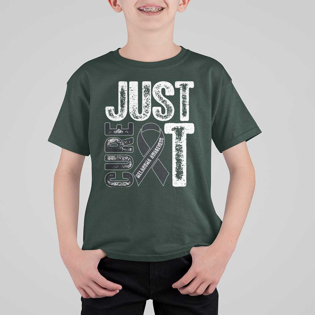 Skin Cancer Warrior Awareness Fighter T Shirt For Kid Just Cure It