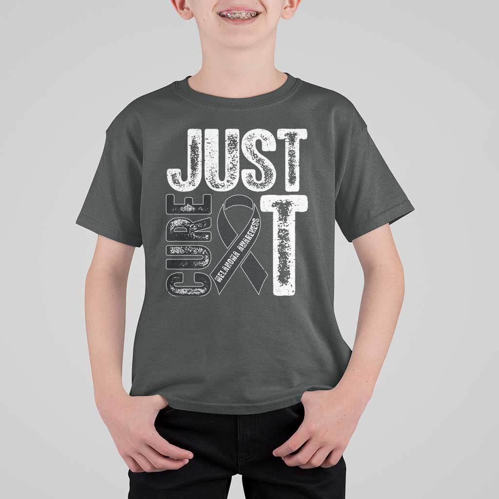 Skin Cancer Warrior Awareness Fighter T Shirt For Kid Just Cure It