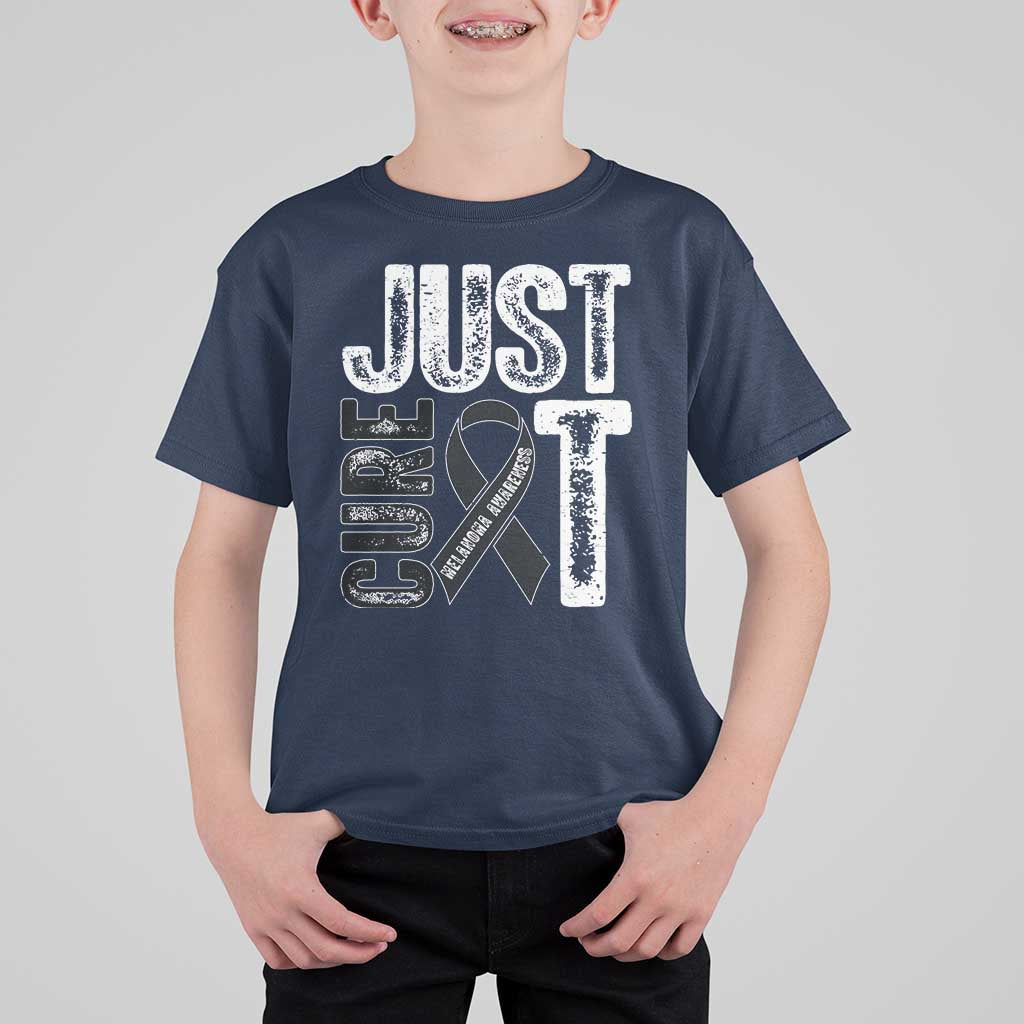 Skin Cancer Warrior Awareness Fighter T Shirt For Kid Just Cure It