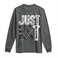Skin Cancer Warrior Awareness Fighter Long Sleeve Shirt Just Cure It