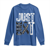 Skin Cancer Warrior Awareness Fighter Long Sleeve Shirt Just Cure It