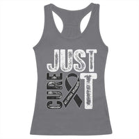 Skin Cancer Warrior Awareness Fighter Racerback Tank Top Just Cure It
