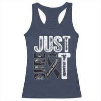 Skin Cancer Warrior Awareness Fighter Racerback Tank Top Just Cure It