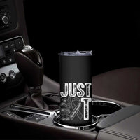 Skin Cancer Warrior Awareness Fighter Skinny Tumbler Just Cure It