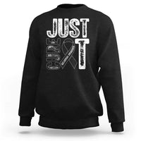 Skin Cancer Warrior Awareness Fighter Sweatshirt Just Cure It