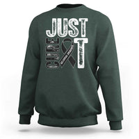 Skin Cancer Warrior Awareness Fighter Sweatshirt Just Cure It