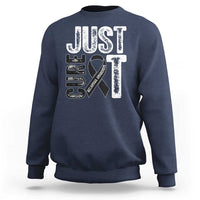 Skin Cancer Warrior Awareness Fighter Sweatshirt Just Cure It