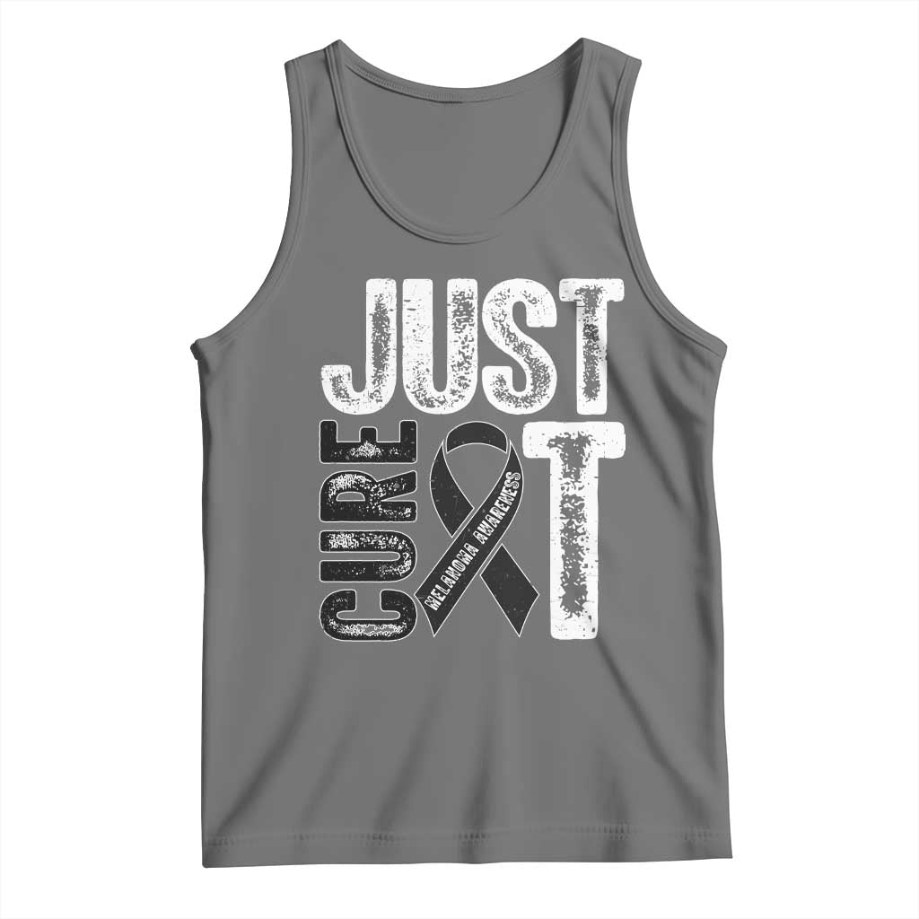 Skin Cancer Warrior Awareness Fighter Tank Top Just Cure It