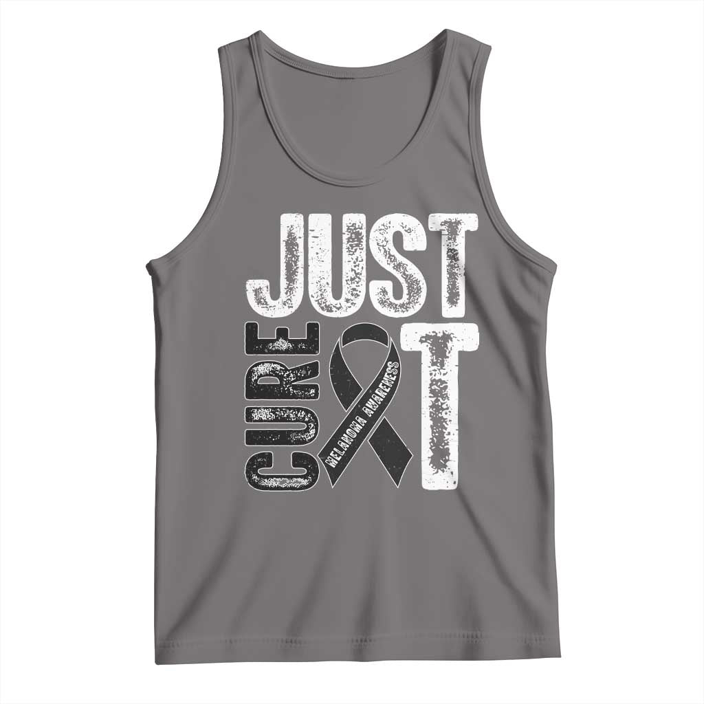Skin Cancer Warrior Awareness Fighter Tank Top Just Cure It