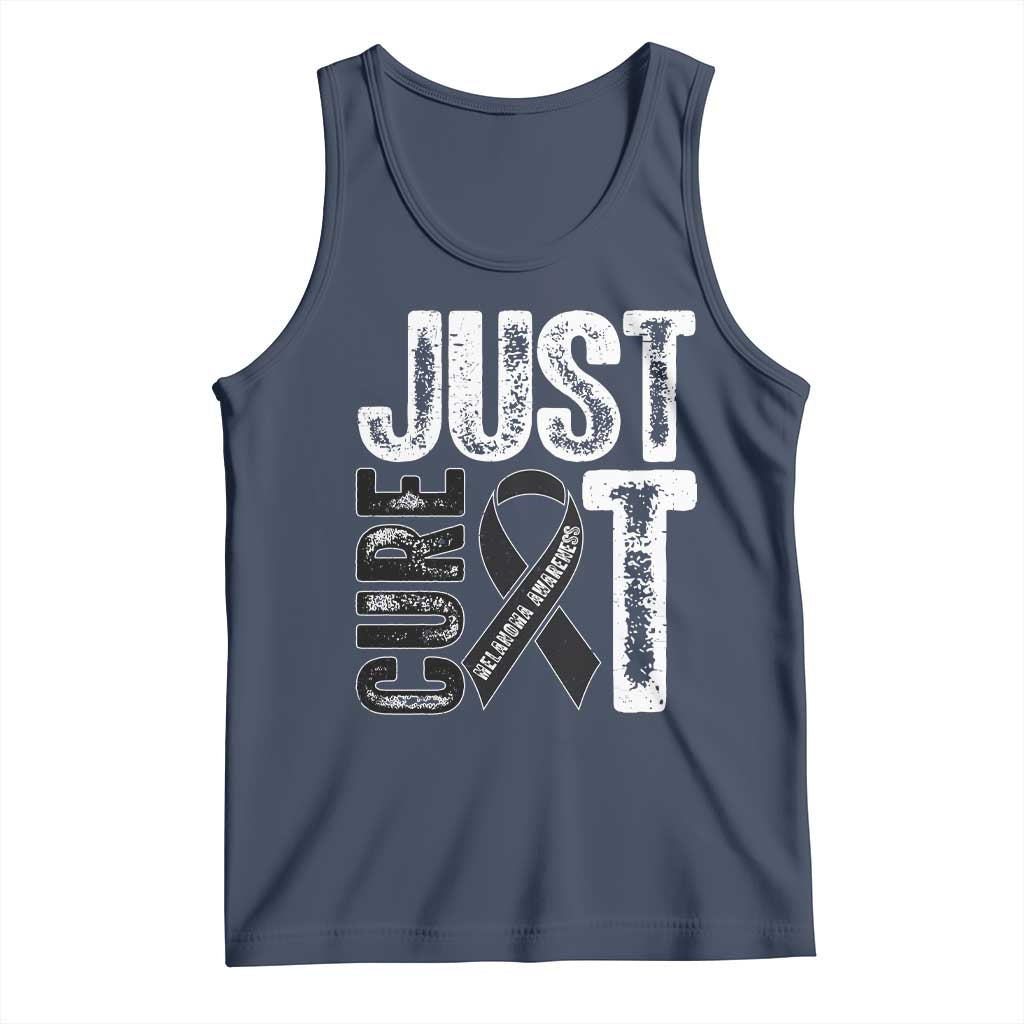 Skin Cancer Warrior Awareness Fighter Tank Top Just Cure It