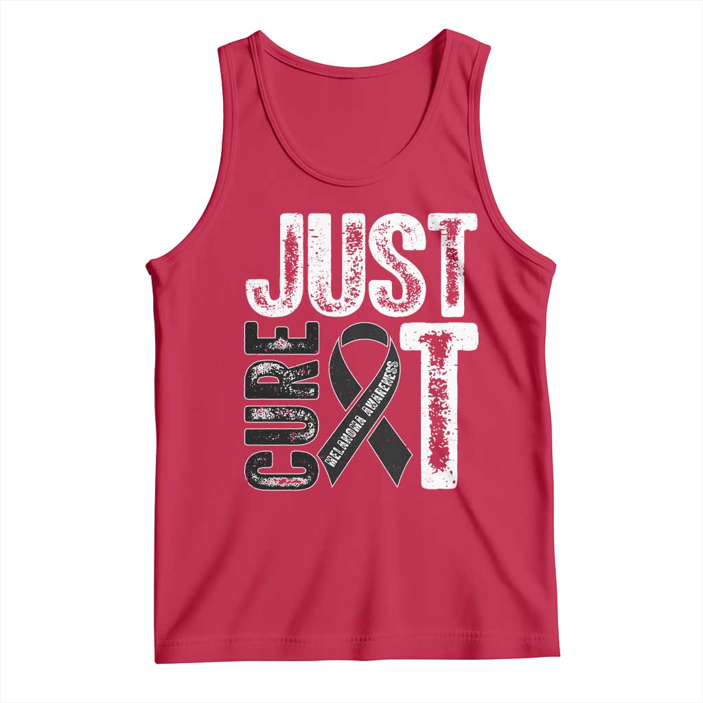 Skin Cancer Warrior Awareness Fighter Tank Top Just Cure It