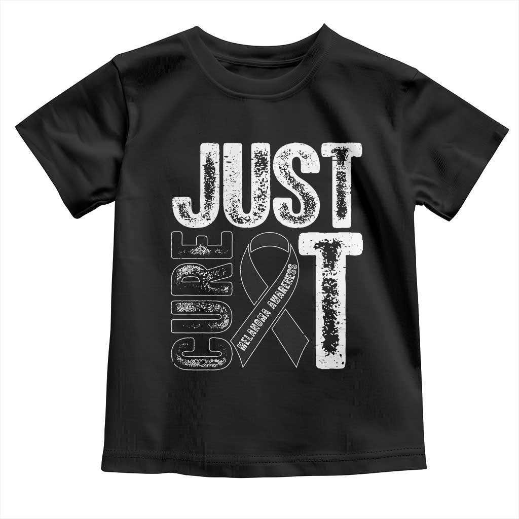Skin Cancer Warrior Awareness Fighter Toddler T Shirt Just Cure It