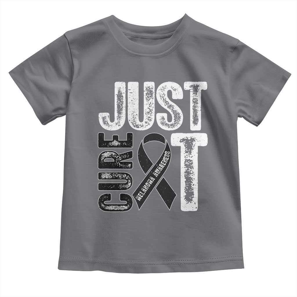 Skin Cancer Warrior Awareness Fighter Toddler T Shirt Just Cure It