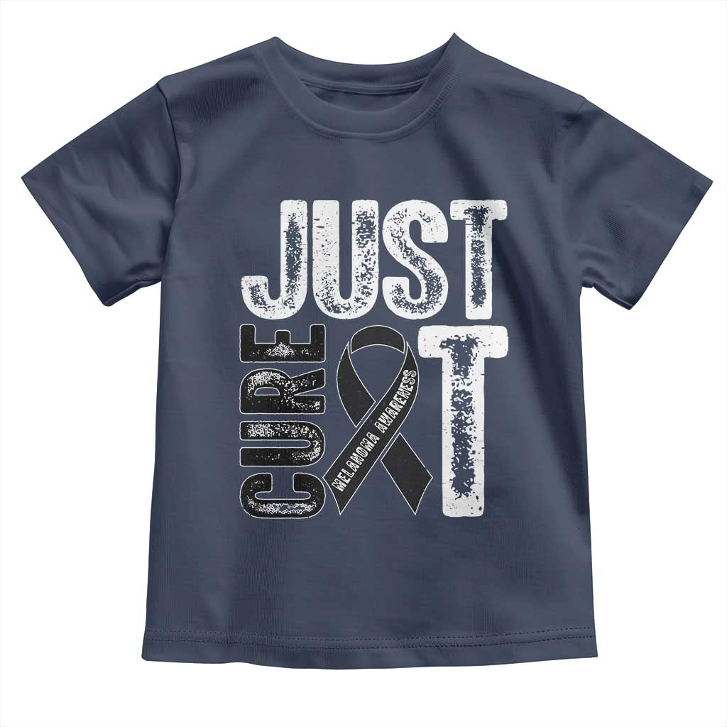 Skin Cancer Warrior Awareness Fighter Toddler T Shirt Just Cure It