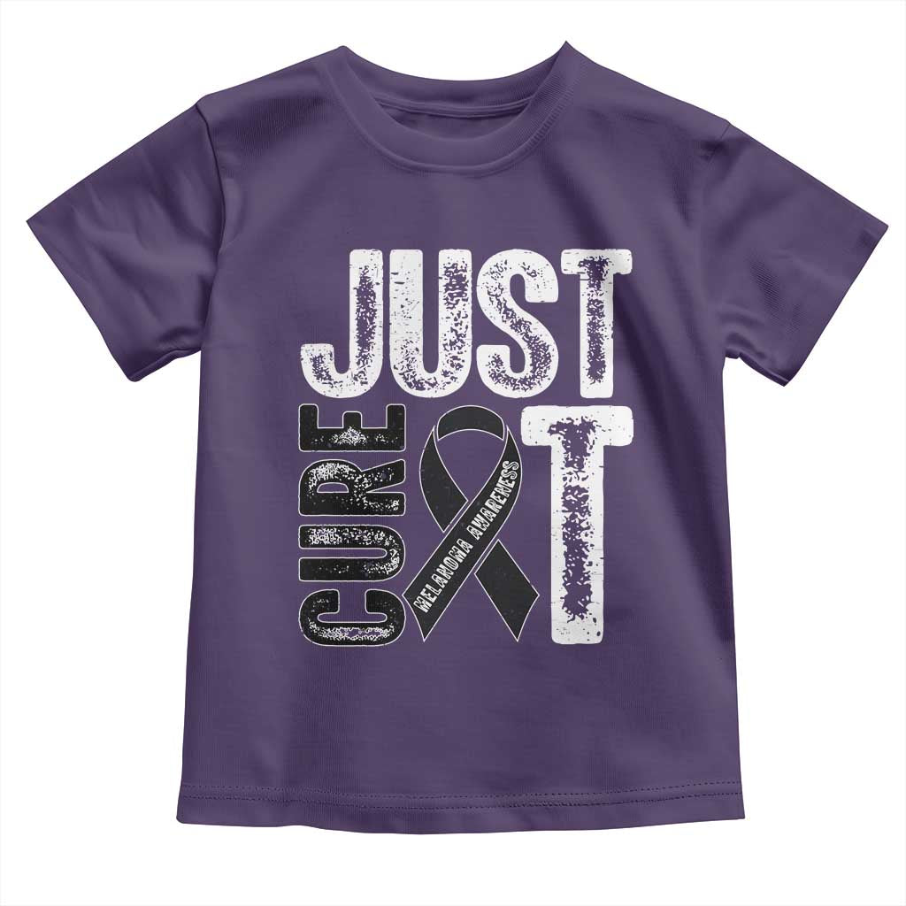 Skin Cancer Warrior Awareness Fighter Toddler T Shirt Just Cure It
