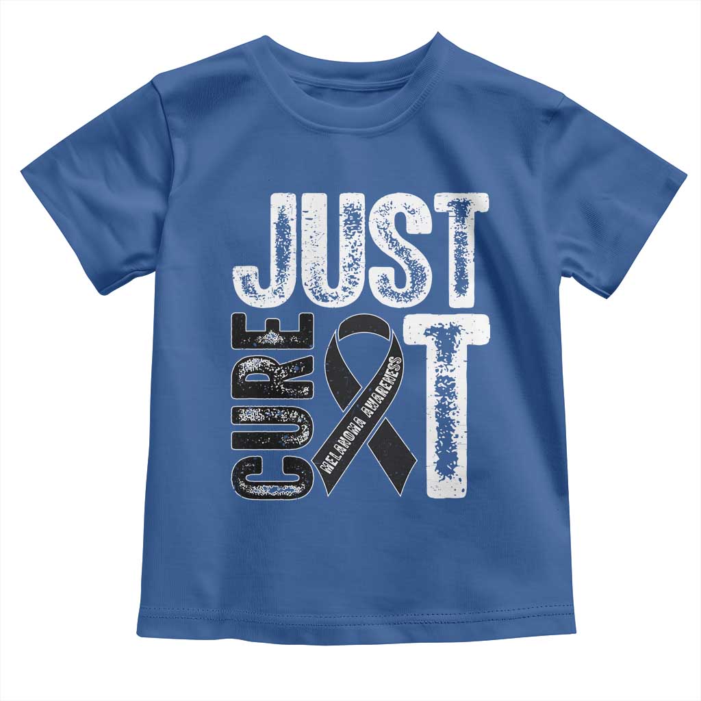 Skin Cancer Warrior Awareness Fighter Toddler T Shirt Just Cure It