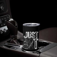 Skin Cancer Warrior Awareness Fighter Tumbler Cup Just Cure It
