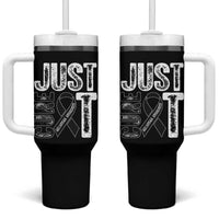 Skin Cancer Warrior Awareness Fighter Tumbler With Handle Just Cure It