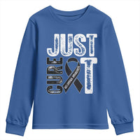 Skin Cancer Warrior Awareness Fighter Youth Sweatshirt Just Cure It