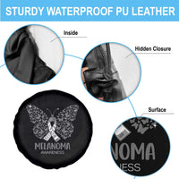 Just Cure It Spare Tire Cover Melanoma Warrior Butterfly Support