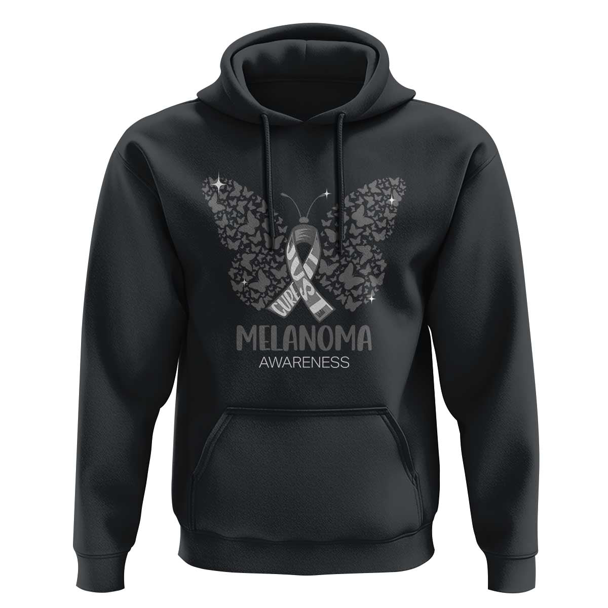 Just Cure It Hoodie Melanoma Warrior Butterfly Support