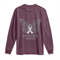 Just Cure It Long Sleeve Shirt Melanoma Warrior Butterfly Support