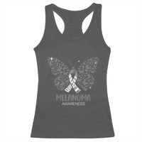 Just Cure It Racerback Tank Top Melanoma Warrior Butterfly Support