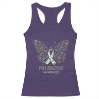 Just Cure It Racerback Tank Top Melanoma Warrior Butterfly Support