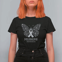 Just Cure It T Shirt For Women Melanoma Warrior Butterfly Support