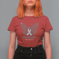 Just Cure It T Shirt For Women Melanoma Warrior Butterfly Support