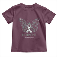 Just Cure It Toddler T Shirt Melanoma Warrior Butterfly Support