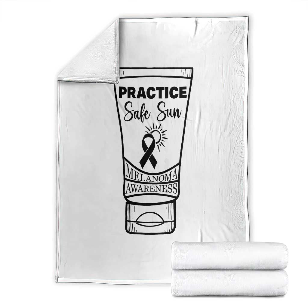 Skin Cancer Prevention Throw Blanket Practice Safe Sun Awareness Gift