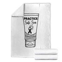 Skin Cancer Prevention Throw Blanket Practice Safe Sun Awareness Gift