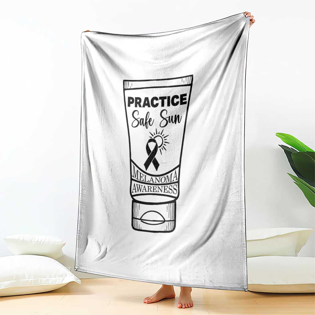 Skin Cancer Prevention Throw Blanket Practice Safe Sun Awareness Gift