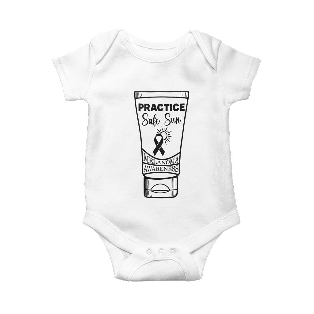 Skin Cancer Prevention Baby Onesie Practice Safe Sun Awareness Gift
