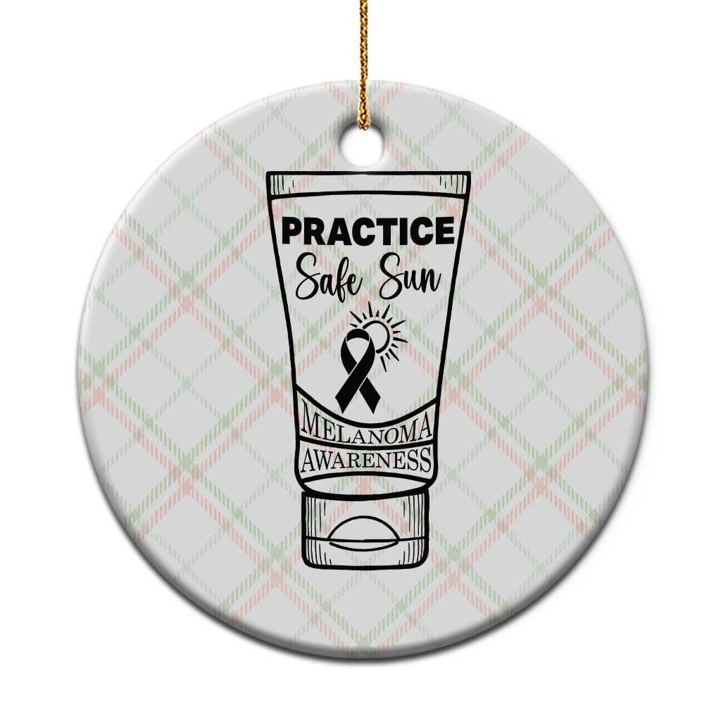 Skin Cancer Prevention Ceramic Ornament Practice Safe Sun Awareness Gift