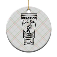 Skin Cancer Prevention Ceramic Ornament Practice Safe Sun Awareness Gift