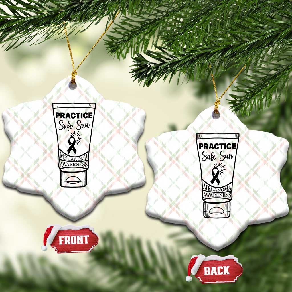Skin Cancer Prevention Ceramic Ornament Practice Safe Sun Awareness Gift