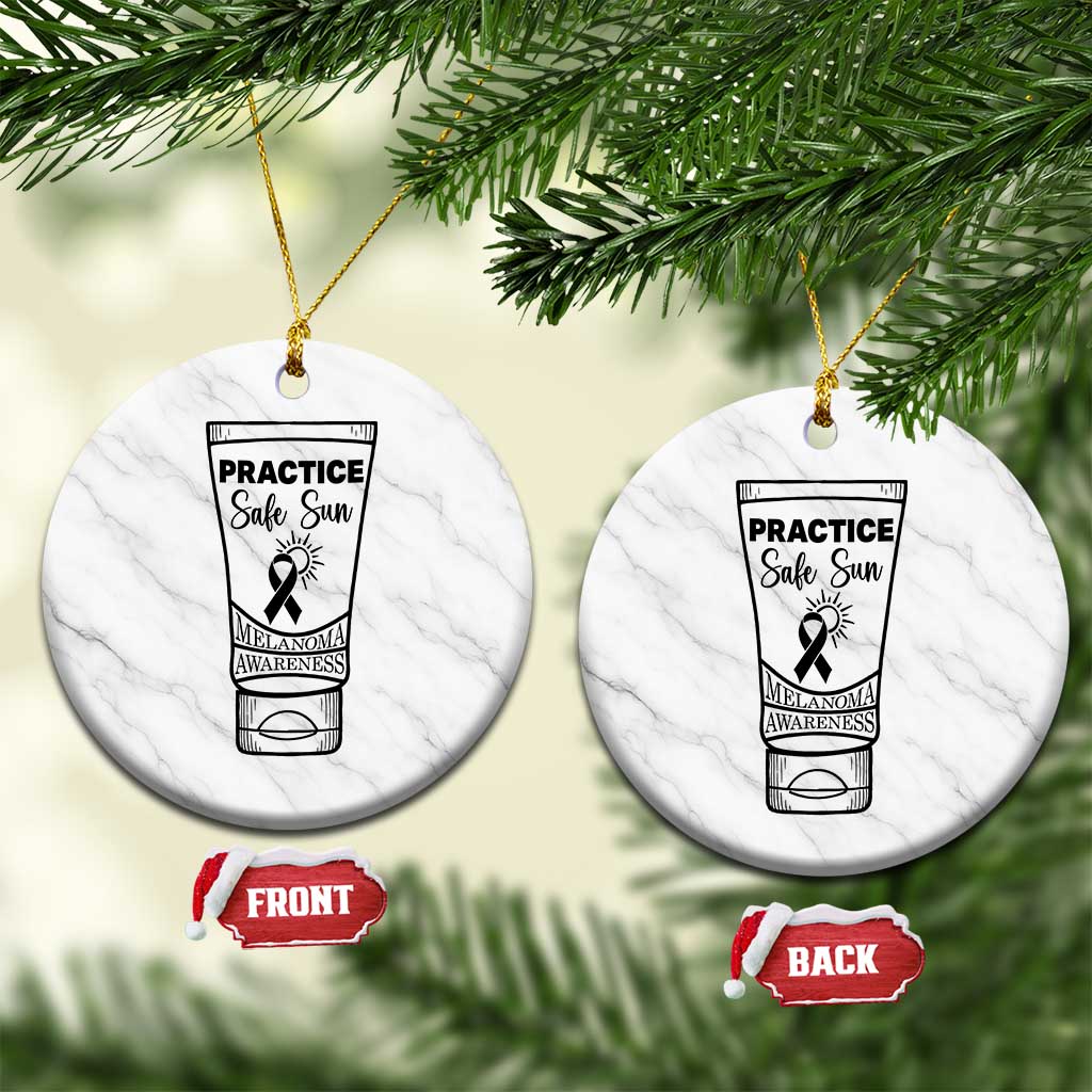 Skin Cancer Prevention Ceramic Ornament Practice Safe Sun Awareness Gift