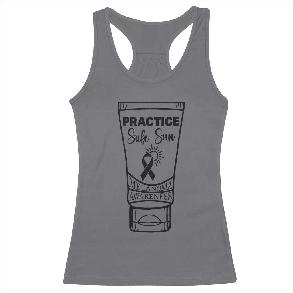 Skin Cancer Prevention Racerback Tank Top Practice Safe Sun Awareness Gift