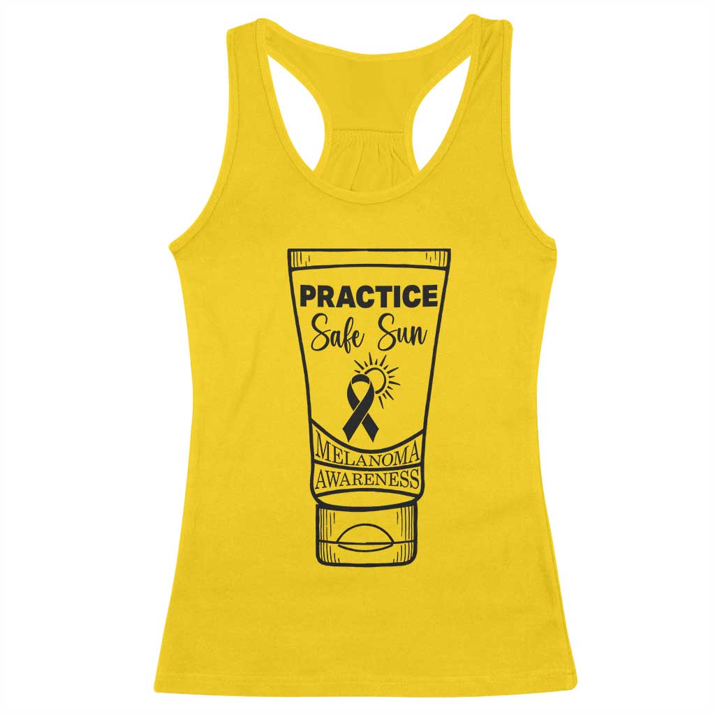 Skin Cancer Prevention Racerback Tank Top Practice Safe Sun Awareness Gift