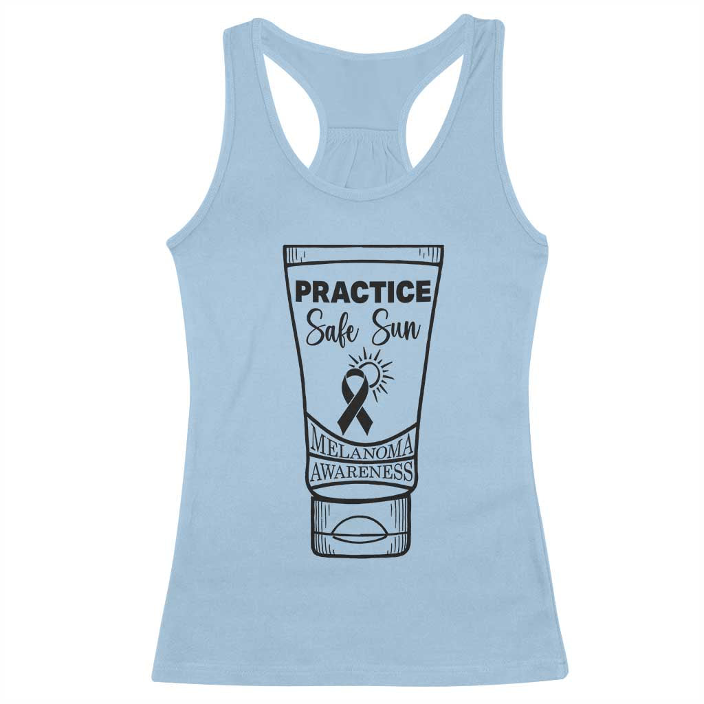 Skin Cancer Prevention Racerback Tank Top Practice Safe Sun Awareness Gift