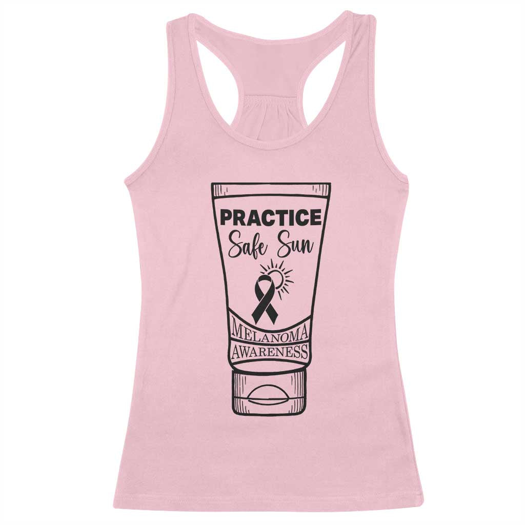 Skin Cancer Prevention Racerback Tank Top Practice Safe Sun Awareness Gift
