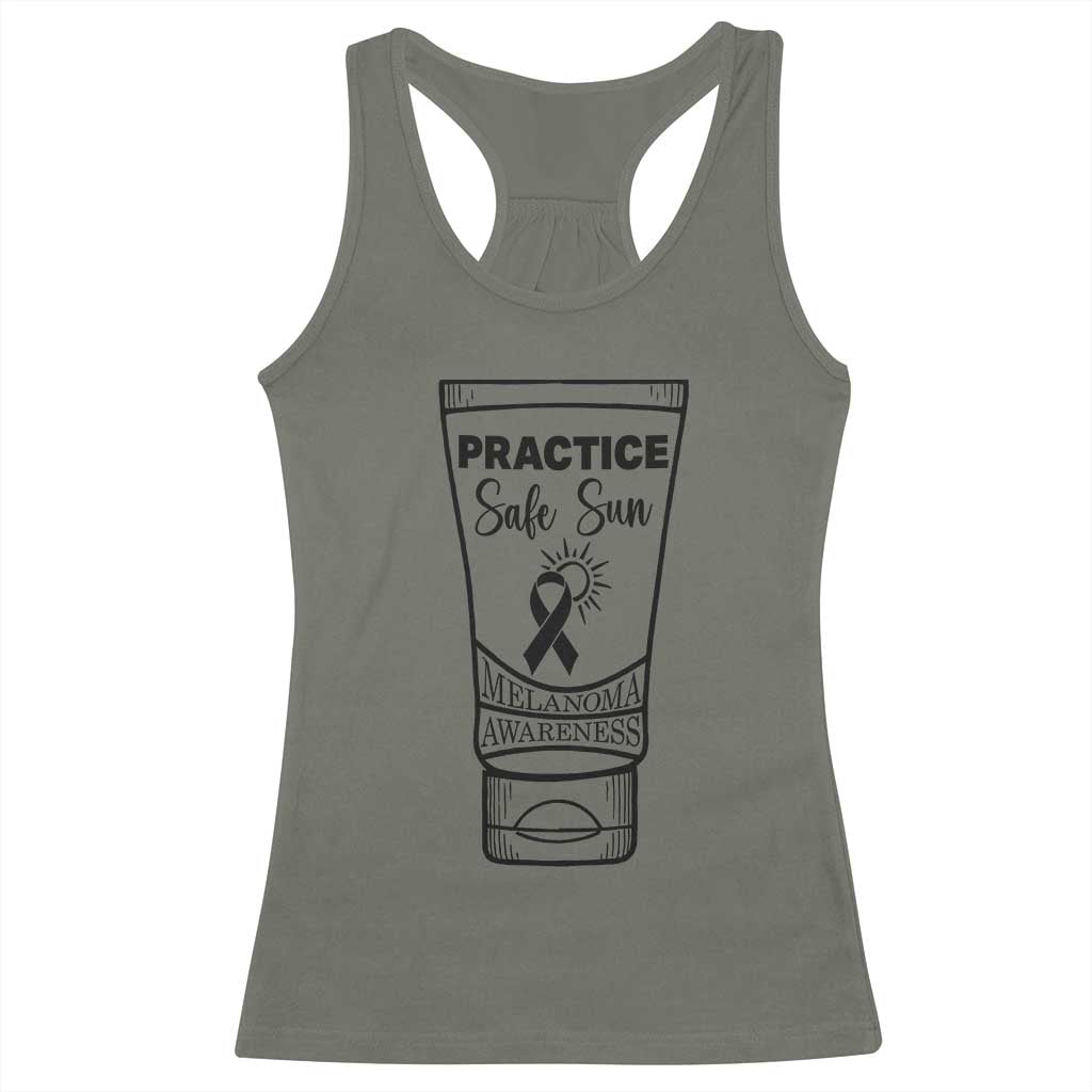 Skin Cancer Prevention Racerback Tank Top Practice Safe Sun Awareness Gift