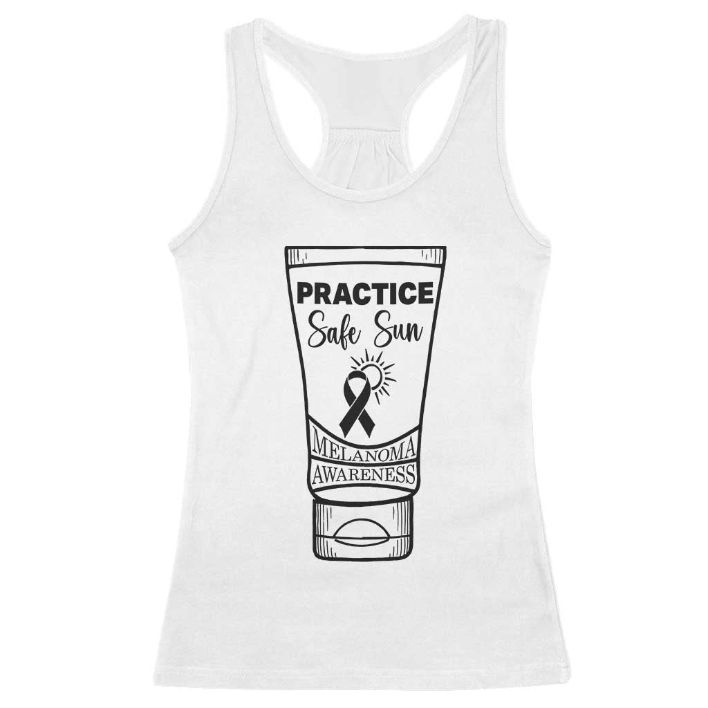 Skin Cancer Prevention Racerback Tank Top Practice Safe Sun Awareness Gift
