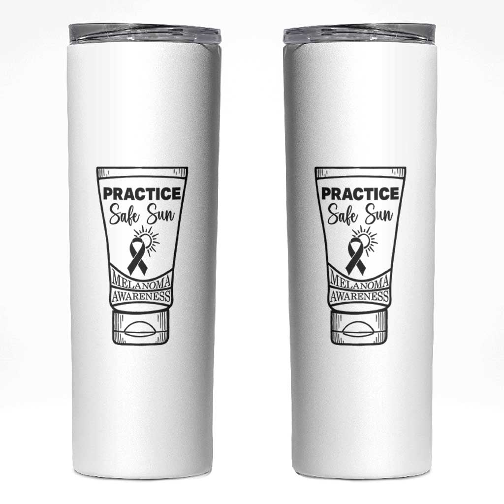 Skin Cancer Prevention Skinny Tumbler Practice Safe Sun Awareness Gift