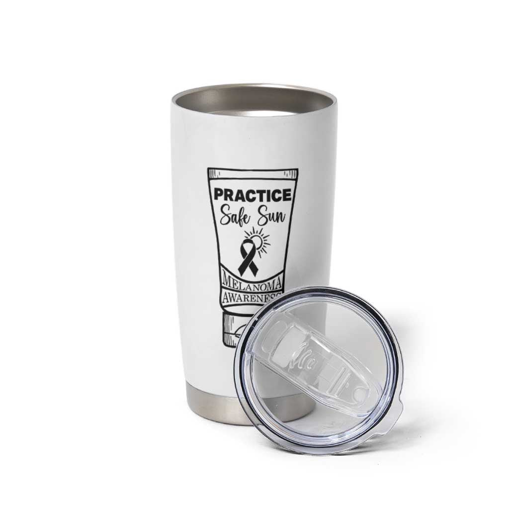 Skin Cancer Prevention Tumbler Cup Practice Safe Sun Awareness Gift